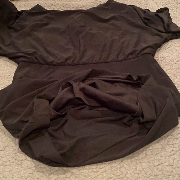 Jessica Howard Black Dress Size 8 Peek a Boo Sleeve Short Sleeve - Picture 8 of 10